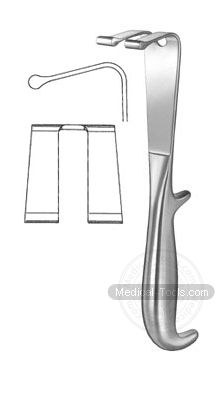 Young Split Head Prostatic Retractors-21.5cm-Urology Instruments