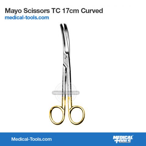 Mayo Scissors 14.5cm TC Curved